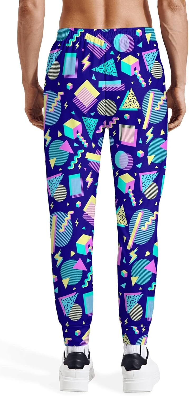 Sweatpants Mens 3D Printed Patterned Pants With Pockets Tapered Men Athletic Track Outfit For Sports Running Workout Jogging Sweat Trousers Y2K baggy