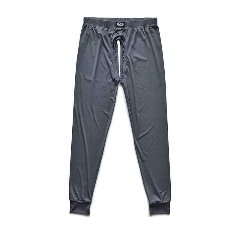 Hot underwear sexy mens hot pants interior open crotch Cueca pajamas thin mens tight pants W240903