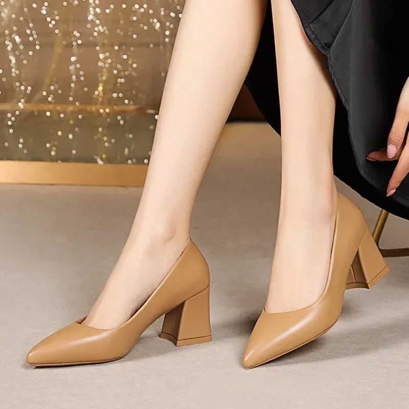 High Quality New basic pump toe high-heeled boat shoes womens dress shoes light white wedding shoes black plus size 35-42 T241024