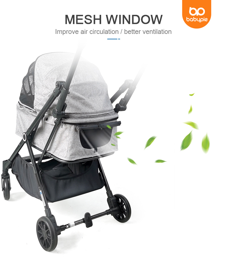 Dog Pram Foldable Cheap Pet Stroller Trolley Cart Outdoor Large Pet Stroller For Cat Detachable Small Pet Stroller