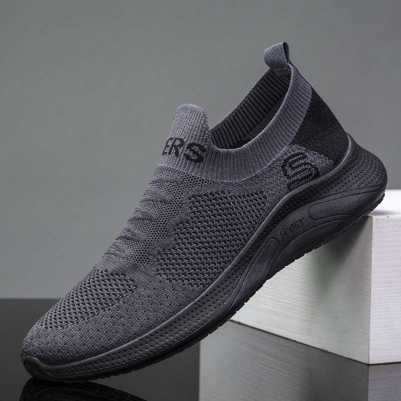 Men's Woven Lightweight Sneakers Men 2023 Spring New Fashion Casual Walking Shoes Breathable Slip on Loafers Zapatillas Hombre