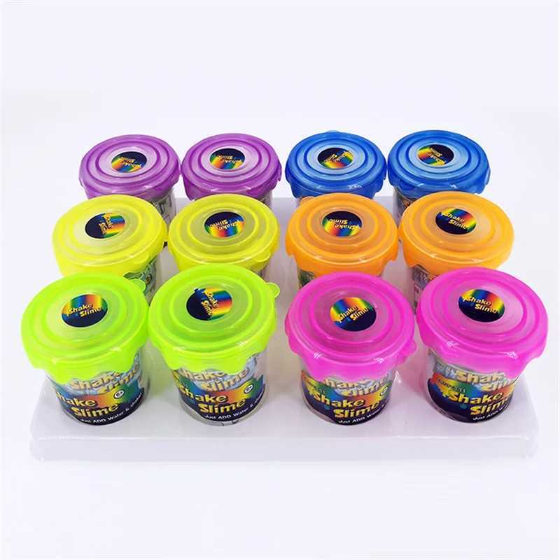 2019 Polymer Magic Sand Products Powder Manufacturing Can Flash Vibration DIY Lizun with Box Just Add Water Adhesive Kit Free shipping