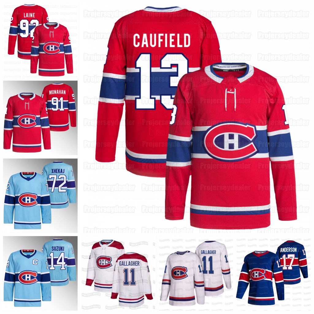 13 Cole Caufield 2024-25 92 Patrik Laine Canadiens Jersey Nick Suzuki Mike Matheson Kirby Dach Arber Xhekaj Carey Price Josh Anderson Brendan Gallagher Sladkovsky