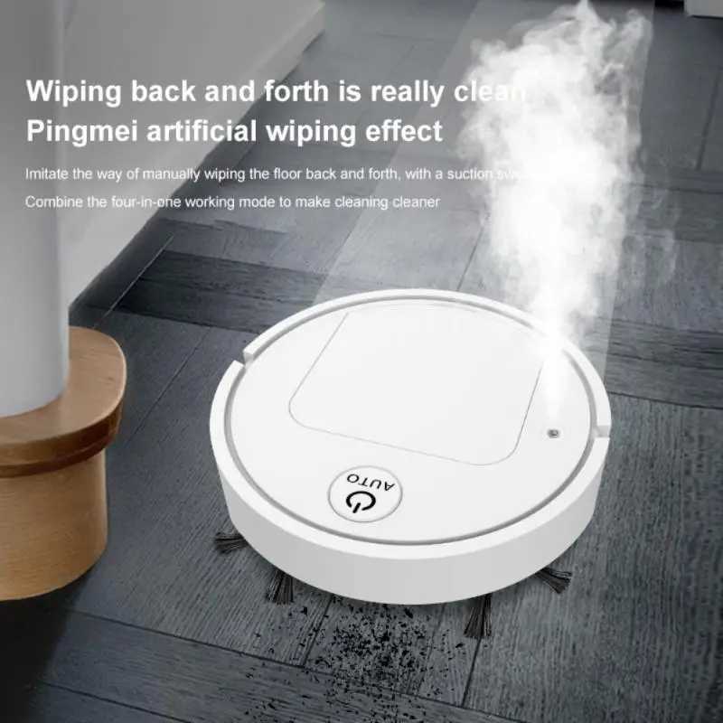 Fully Automatic 3-in-1 Smart Robot Vacuum Cleaner USB Charging Sweeping Dry Wet Mop Smart Home Floor Auto Dust Collection VIP M240905