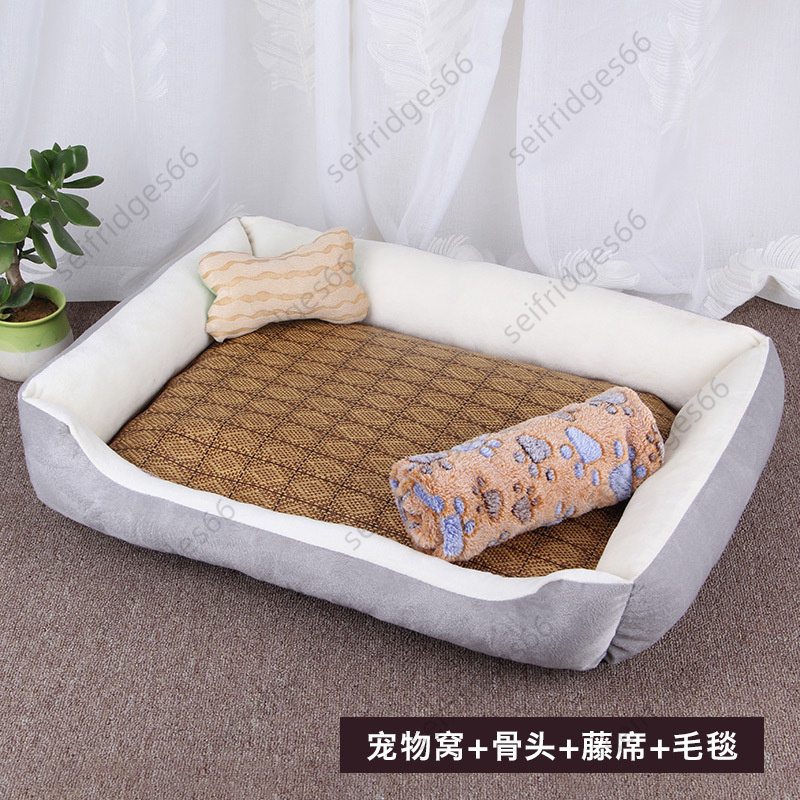 Dog bed cat bed dog mat golden retriever teddy warm four seasons bed mat