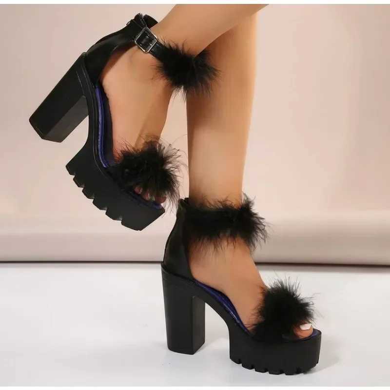 Women Sandals Summer High Heels Women Fur Sandals Woman Platform Shoes Wedges Shoes for Women Sandals Designer Womens Shoes W250514