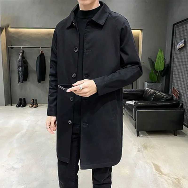 Mens windproof jacket large spring and autumn mens coat solid color Korean reviews many fashion and aesthetic transactions Y2k W241228