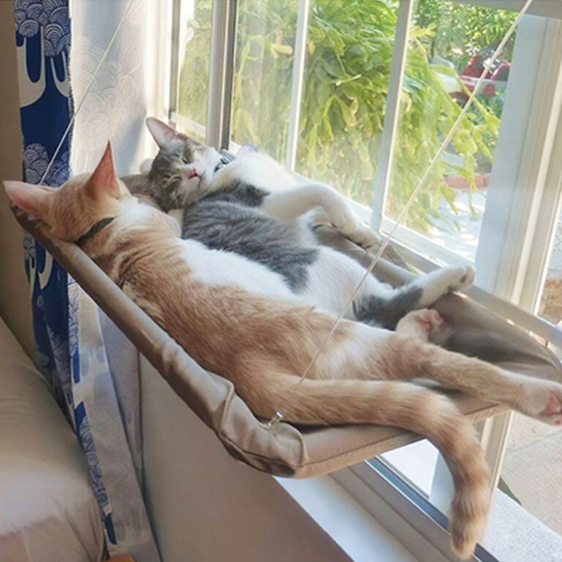Pet Cats Hammock Kitten Climbing Frame Hanging Cat Bed Suction Cup Bed House Removable Window Hammock Easy Clean Cat Accessories