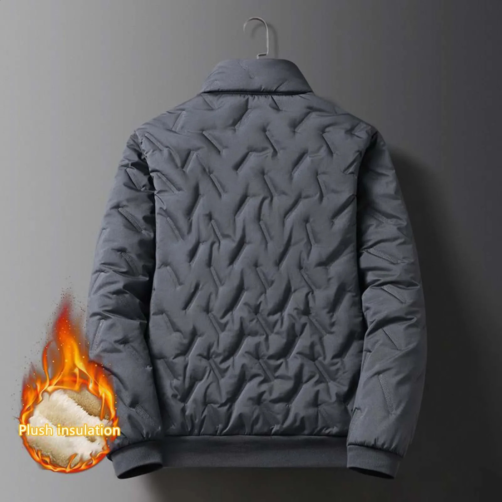 Winter jacket men autumn thick wool windproof snow mens warm bomber 240905