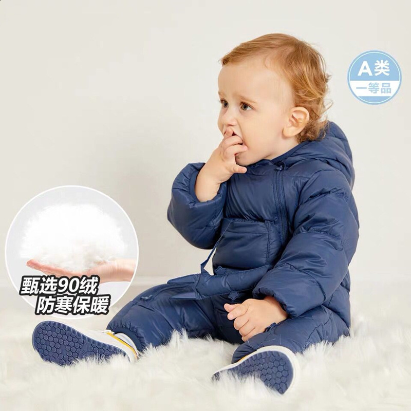 IYEAL Children Baby Clothes Winter Snowsuit Duck Down Romper Outdoor Toddler Girls Overalls for Boys Kids Jumpsuit 1-4 Years 201028