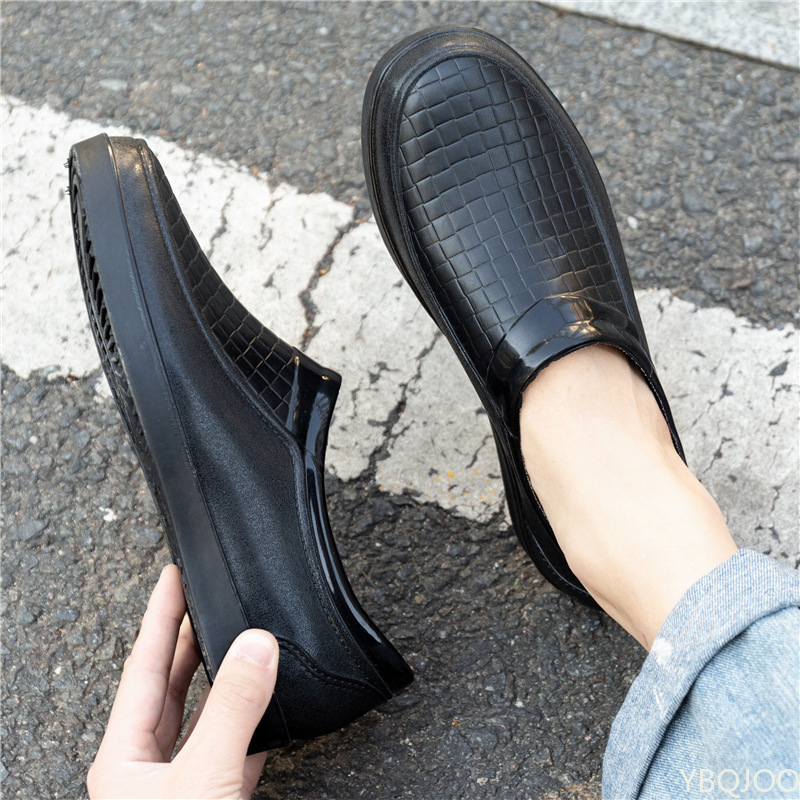 Black Autumn Low Men Adult Labor Rain Boots Worhop Site Men's Waterproof Car Washing Chef Garden Shoes 6724 's