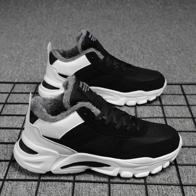 2025 NEW Mocassin Sneakers New Winter Warm Fur ing Lightweight Casual Shoes Men Walking Footwear Male d Walk