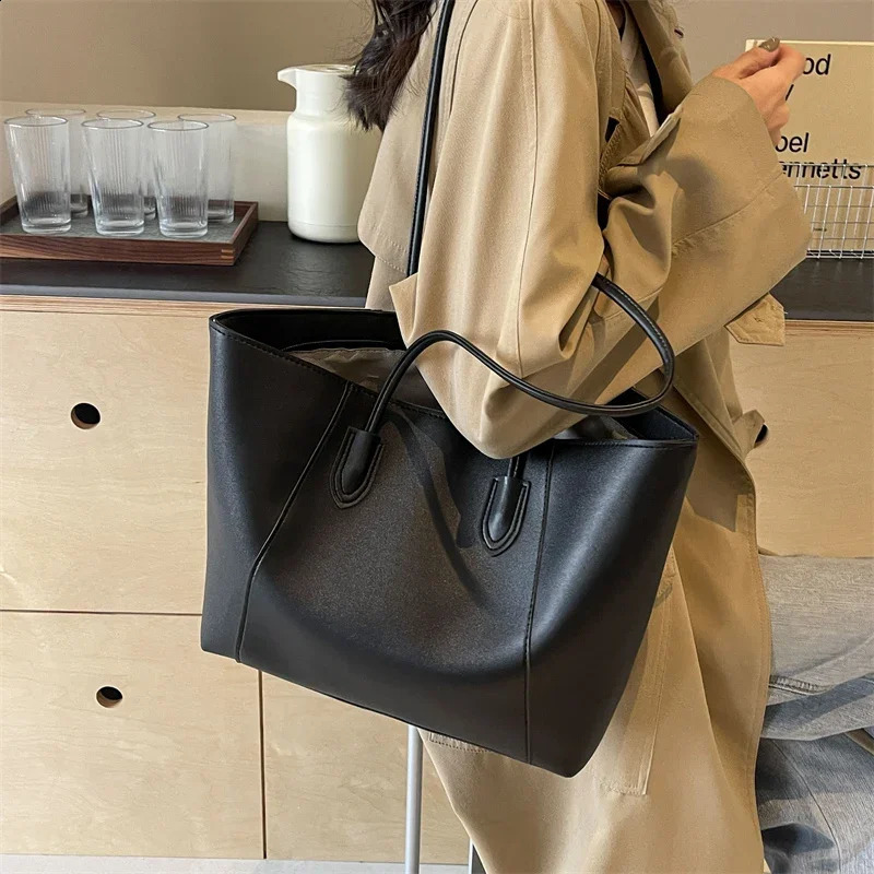 Fashion Zipper Womens Handbag for Sale High Quality Communicating PU Shoulder Bag Sewing Thread Large Capacity 240903