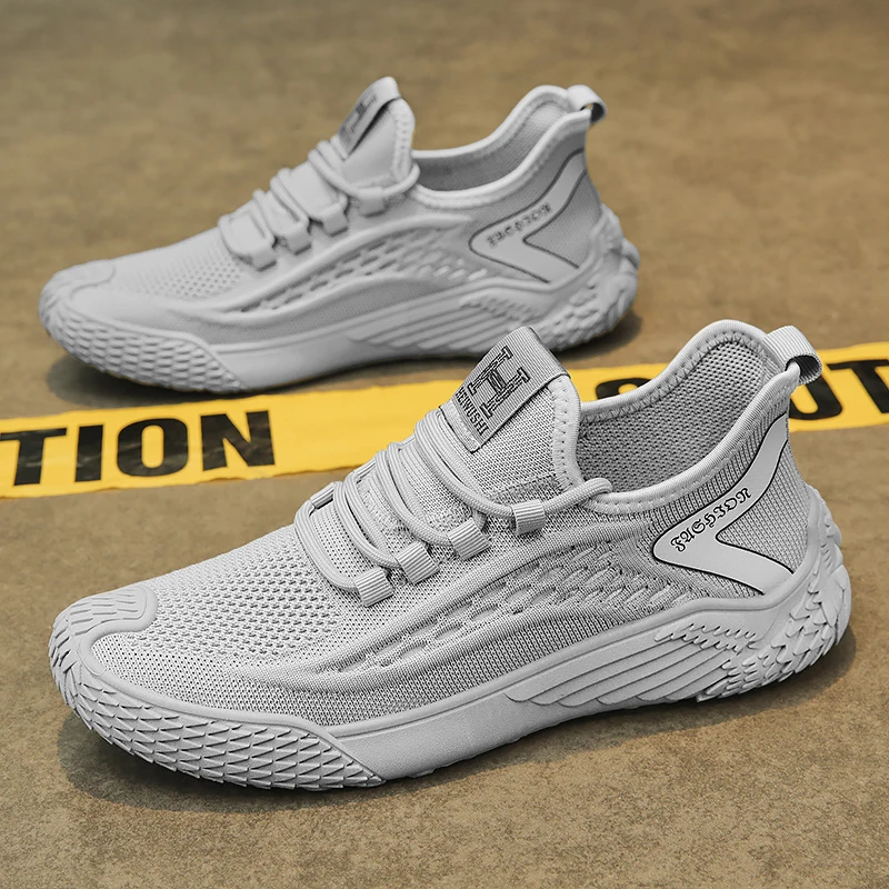 Casual Sneakers for Men Comfortable Lightweight Low Top Sports Shoes Breathable Trendy All-match Non-slip Round Toe Male Sneaker