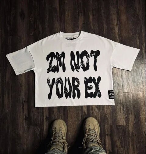 Hip Hop Punk Y2k Streetwear Mens Cropped Tops Oversized T Shirts Funny Cartoon Graphic Demon Letter Print Sweatshirt Gothic Clothes Retro Streetwear Graphic Tee