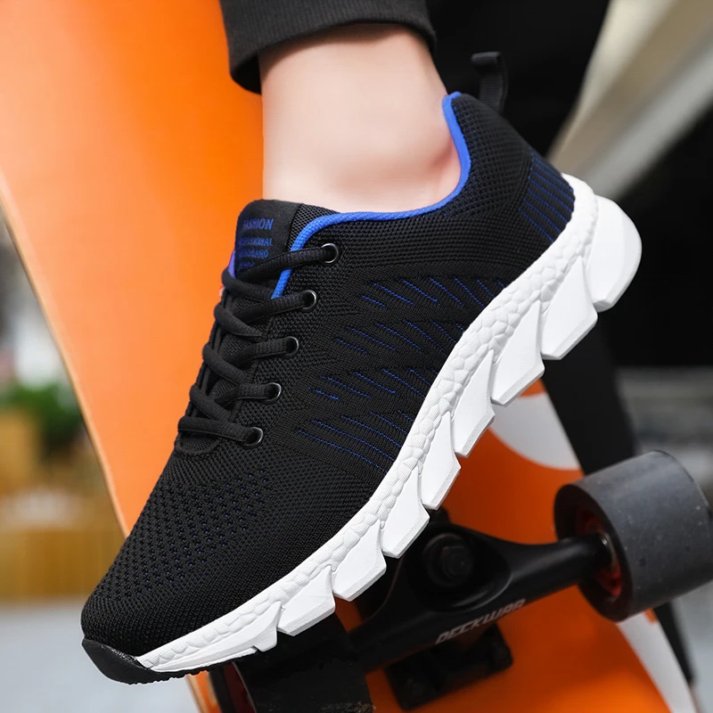 Men Sports Shoes Breathable Mesh Trendy Lightweight Walking Male Tennis Sneakers Outdoor Running Fitness Shoes Tenis Masculino