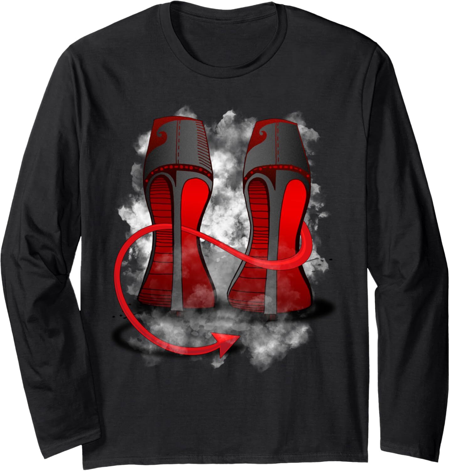 Long Sleeve Shirts For Men Sweatshirt Glamourous Women Red High Heels Funny Gift Tee Streetwear Casual Tops Clothes Free shipping