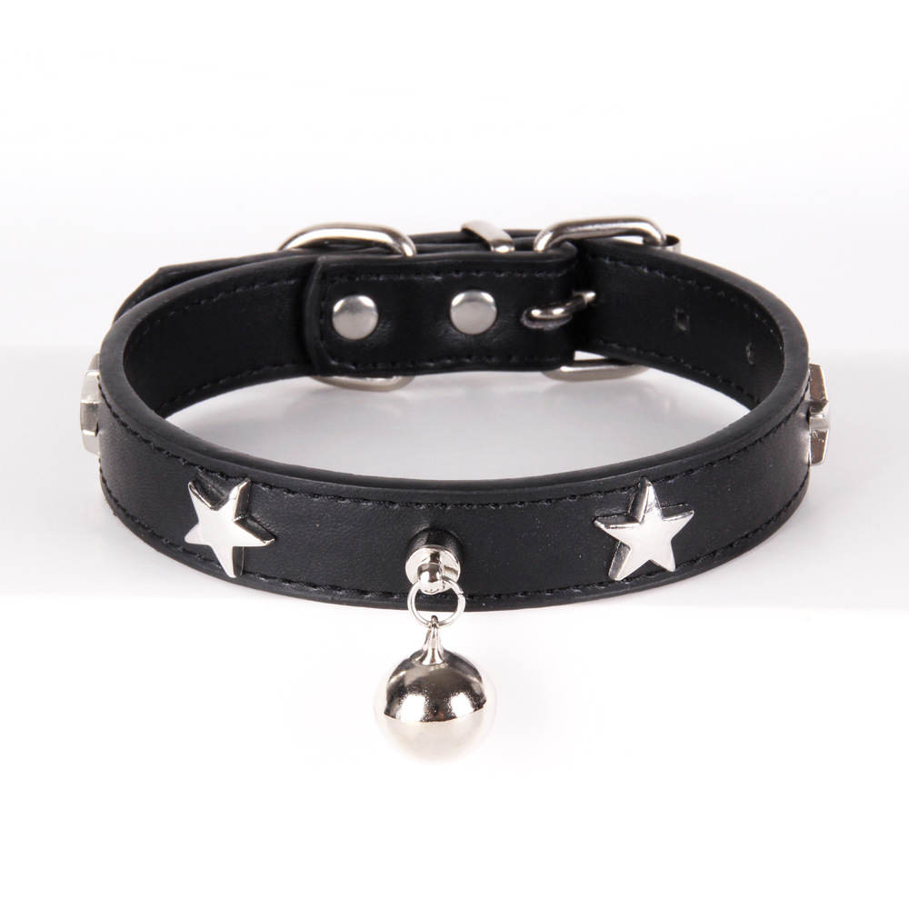 halloween Cross-border Pet collar Accessories A hair replacement leather loss-proof pet collar with a bell collar for cats and dogs