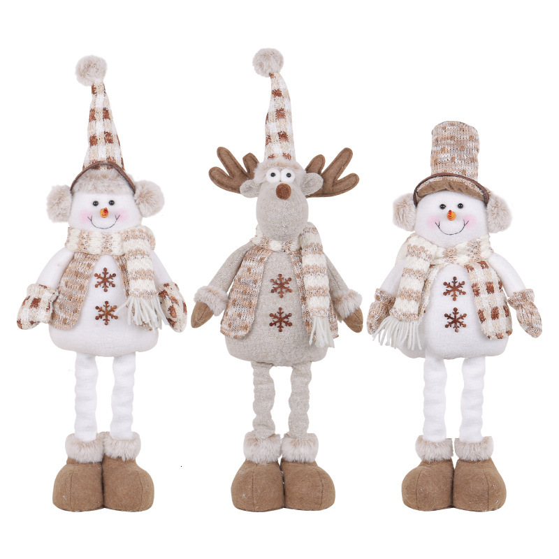 MAIMAI Big Snowman Elk Long Legs Doll Xmas Tree Ornament Christmas Decoration For Home Navidad New Year Kids Gifts