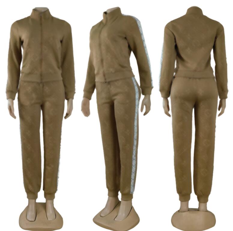 Designer Womans Tracksuits Sport Two Piece Outfits Sweatsuits Zipper Jogging Suit Womens Clothing