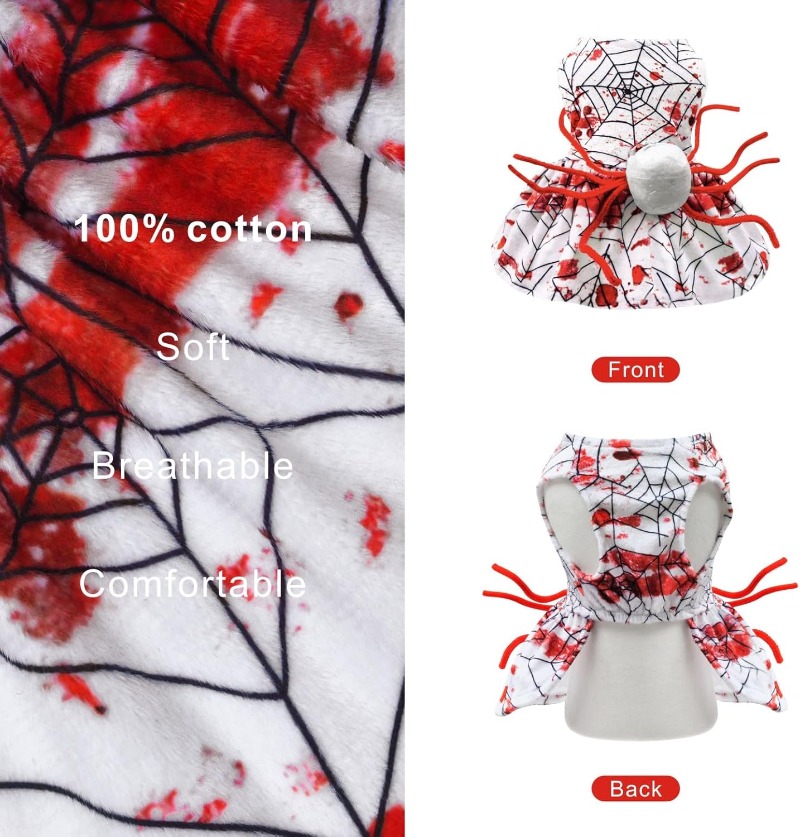 2026 New Dog Skeleton Costumes Funny Halloween Puppy Dress For Small Dogs Cats S Free Shipping H260129