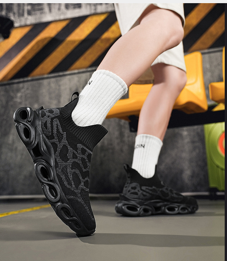 Men Shoes Sports Shoes Fashion Flying Knit Breathable Athleisure Running Shoes Blade Sneakers Free shipping
