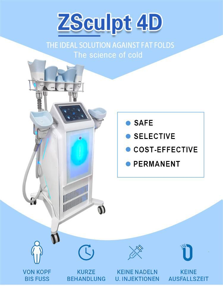 Clatuu Alpha 7 Handles Zsculpt 4D Cool Body Sculpting Cryolipolyse Slimming 360 Cryolipolysis Fat Freezing Machine Price