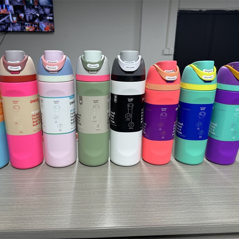 OWALA outdoor stainless steel tumblers casual water bottle drinking tumbler camping cup vacuum insulated travel mugs19oz 24oz 32oz dh910320090