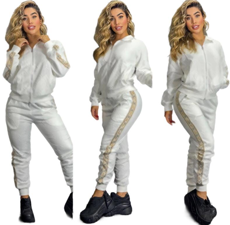 Designer Womans Tracksuits Sport Two Piece Outfits Sweatsuits Zipper Jogging Suit Womens Clothing