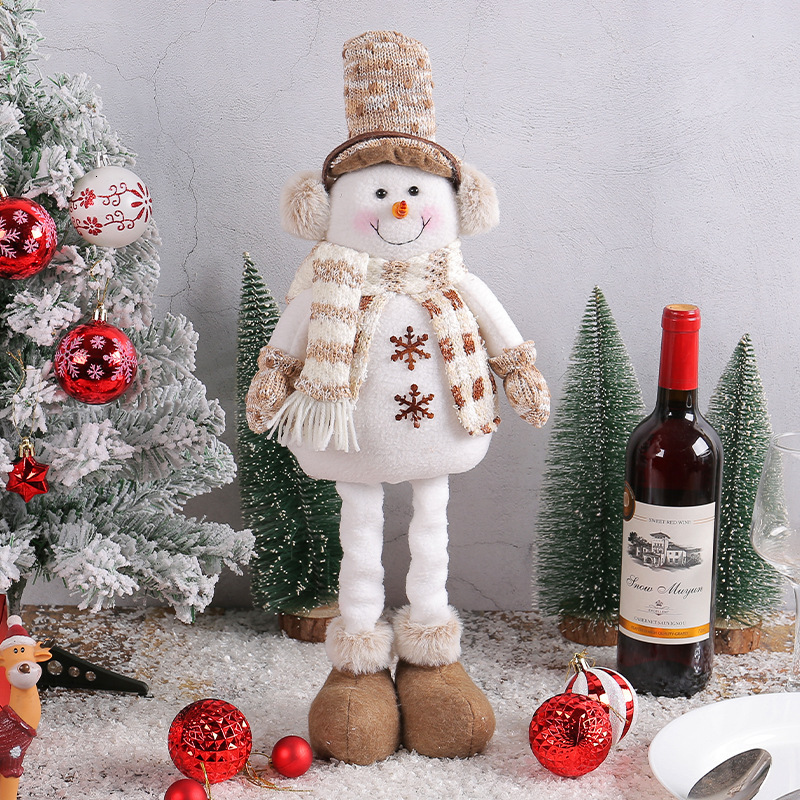 MAIMAI Big Snowman Elk Long Legs Doll Xmas Tree Ornament Christmas Decoration For Home Navidad New Year Kids Gifts