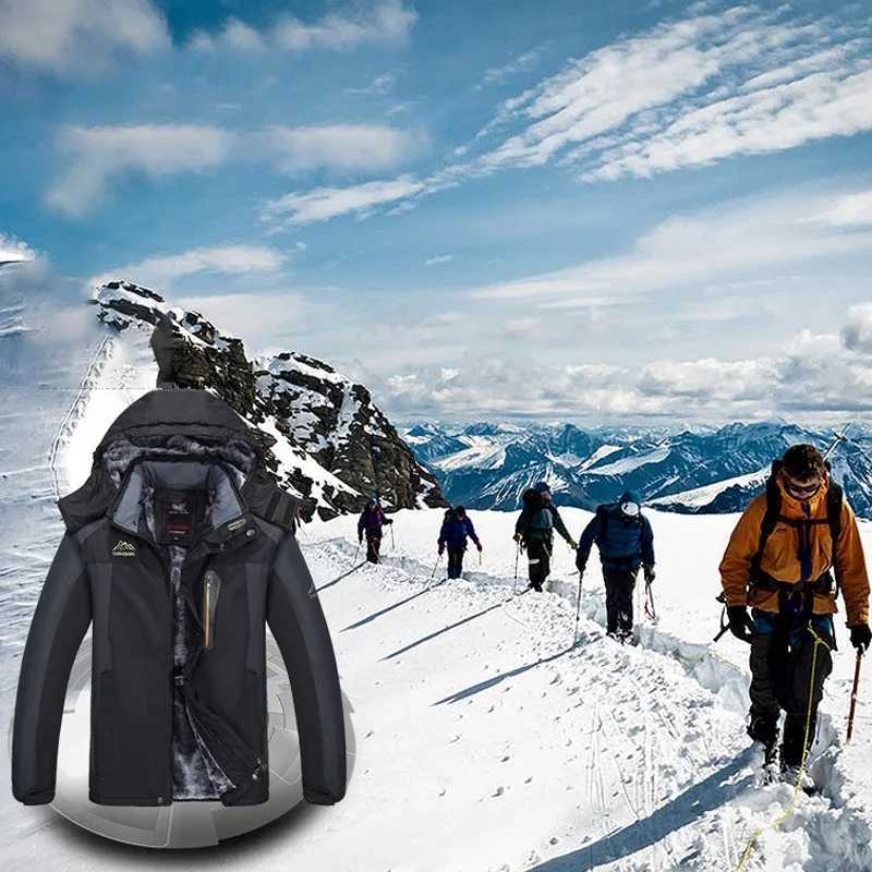 Winter mens warm outdoor jacket Coats mens waterproof thick wool jacket mens jacket casual windproof Parkas jacket mens LZLLTT W240905