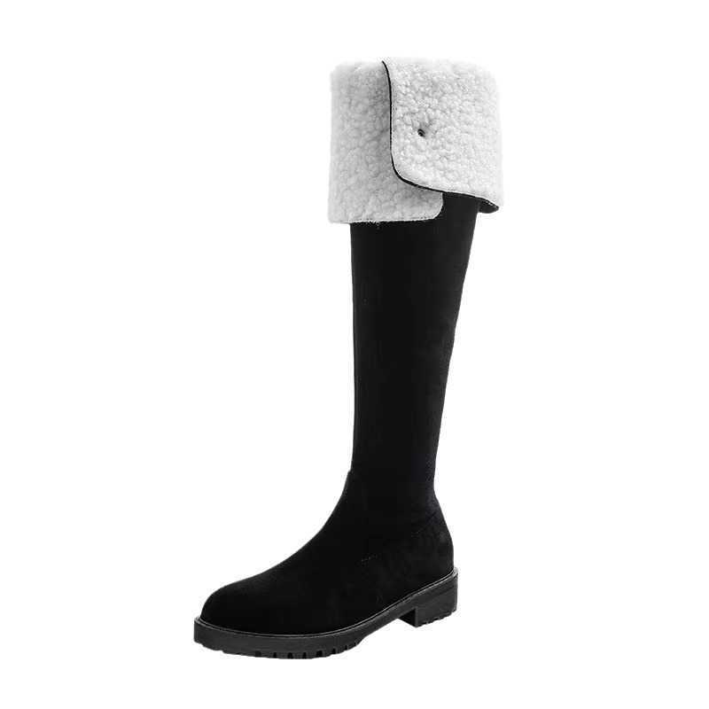 Rivet Slimming Knee Thigh High Fashion Boots For Women Model Thick Heel Martin Boots Two In One High Leg Western Knight Boots 240826
