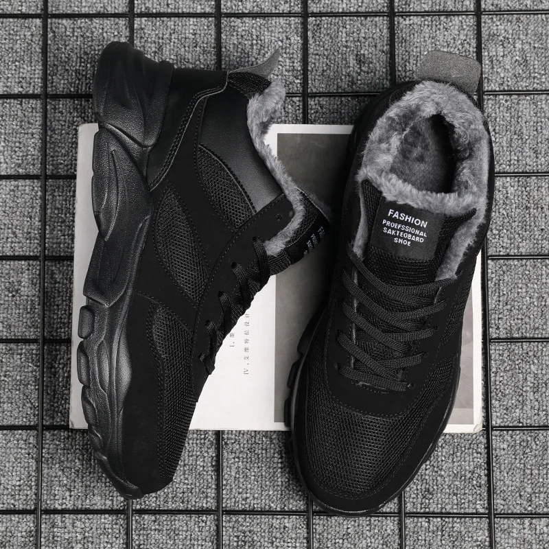 2025 NEW Mocassin Sneakers New Winter Warm Fur ing Lightweight Casual Shoes Men Walking Footwear Male d Walk