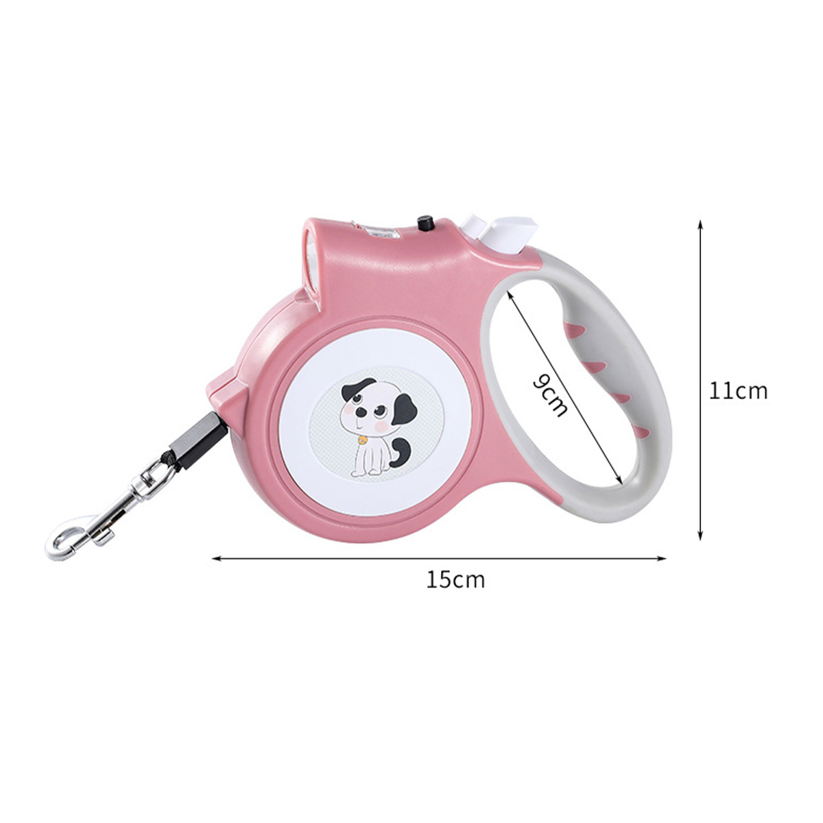 Halloween pet supplies Pet leash with LED light automatic retractable leash, portable automatic leash outdoor dog walking leash