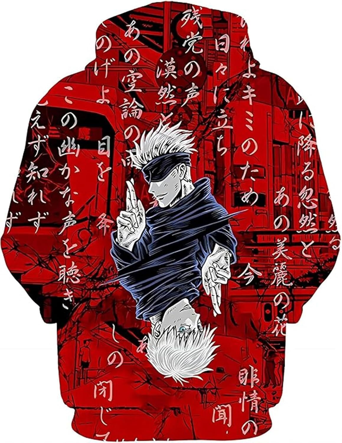 Hoodie for Mens Womens Itadori Yuji Gojo Hoodie Jujutsu Kaisem Cosplay Pullover Novelty Hoodies Anime Sweatshirts Graphic Hoodies sweatshirt