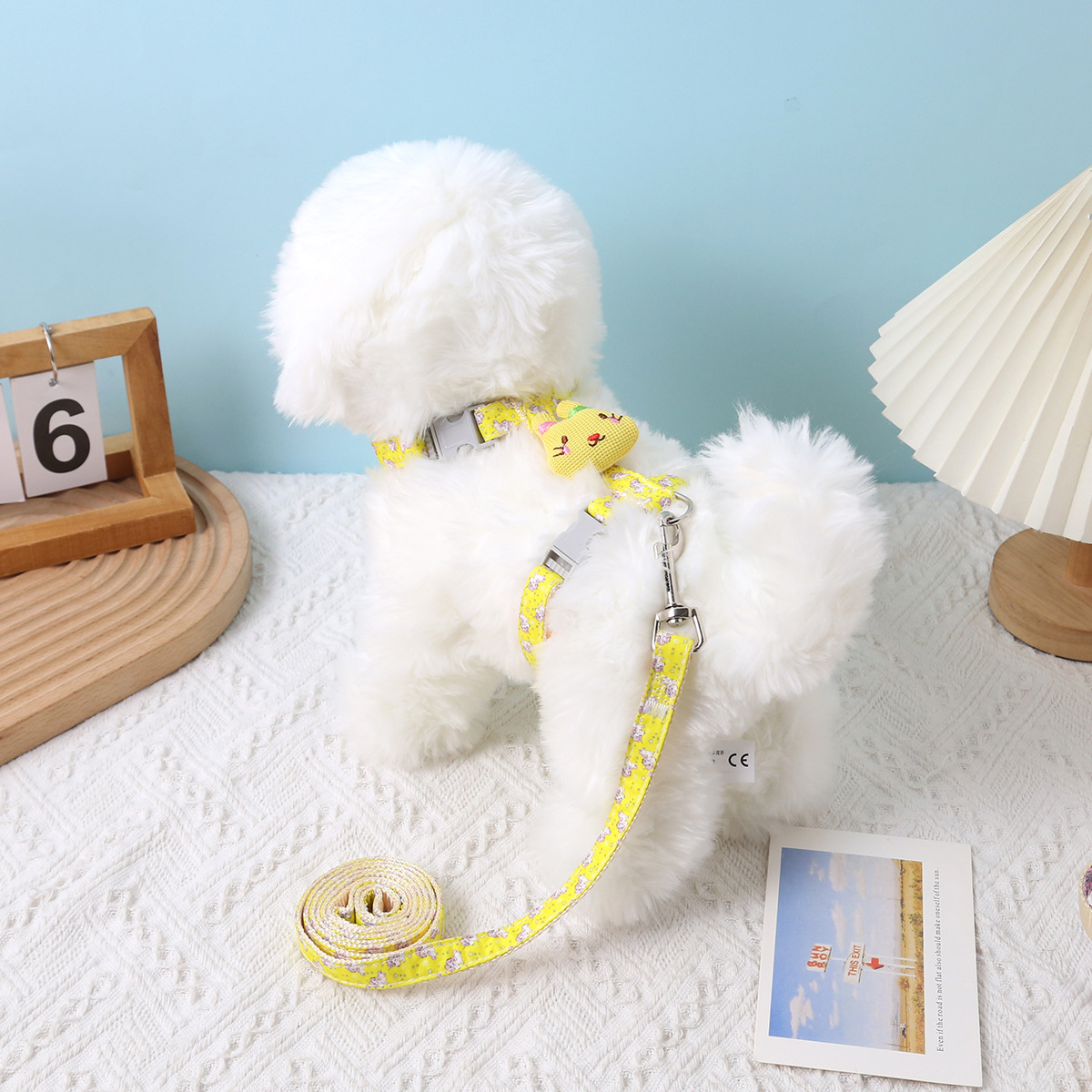 Halloween Pet Leash with Cartoon Rabbit Handle - Durable and Adjustable Cat Walking Rope