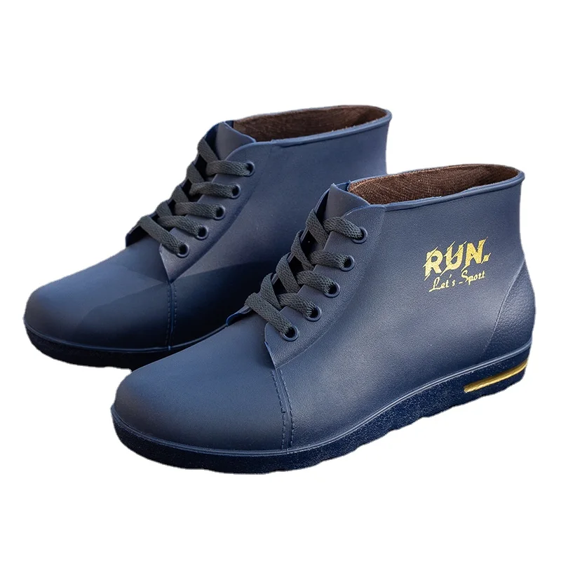 Rain Men Boots Waterproof Fishing Husband Man Work Garden Rubber Boot Oil-proof Non-slip Kitchen Shoes Footwear2023 d9bf