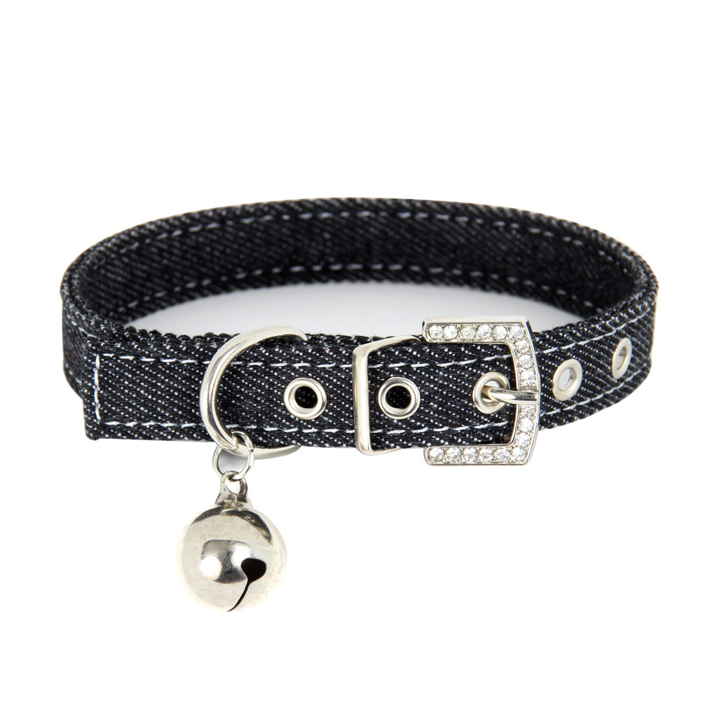 halloween Dog collar with bell Adjustable dog collar Small and medium-sized simple fabric cat collar pet supplies