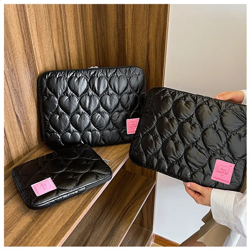 Heart Fashion Laptop and Table Sleeve Bag 12 13.6 14 15.6 Inch for Ipad Air4/5 Pro 11 12.9 Shockproof Computer Cover Bags 240903