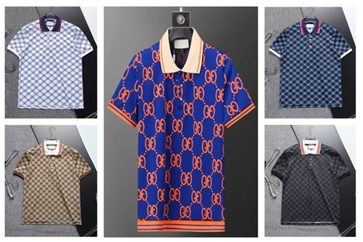 Luxury brand men's designer classic solid color business men's POLO shirt top Fashion play fashion father shirt clothing anime T-shirt M-3XL