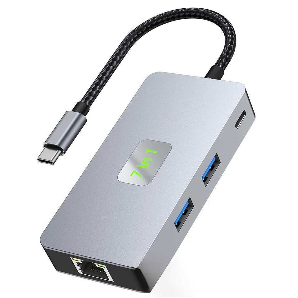 USB 3.2 hub USB-C base station Type-C to 4K adapter RJ45 Gigabit 2.5G LAN Ethernet splitter SD/TF card reader PDW100W CL240905