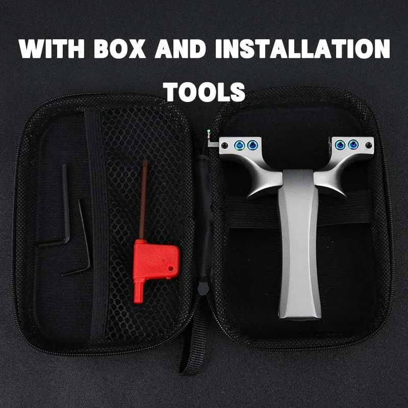 Camping aluminum handle professional slingshot outdoor hunting large powerful slingshot self-defense tool slingshot W240905