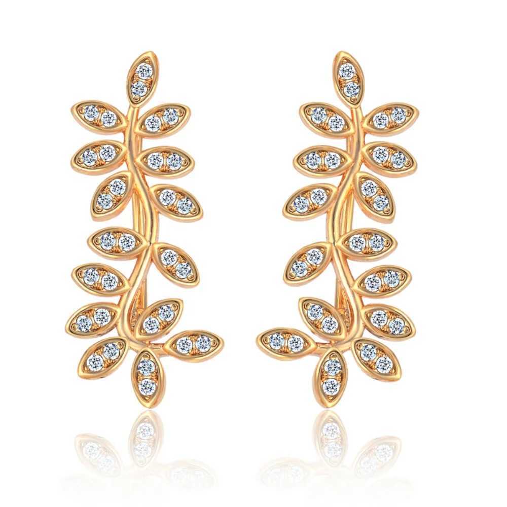 Hot non perforated sparkling crystal rhinestone earrings for women with screw stud clip earrings for girls fashionable earrings and jewelry Bijoux W24