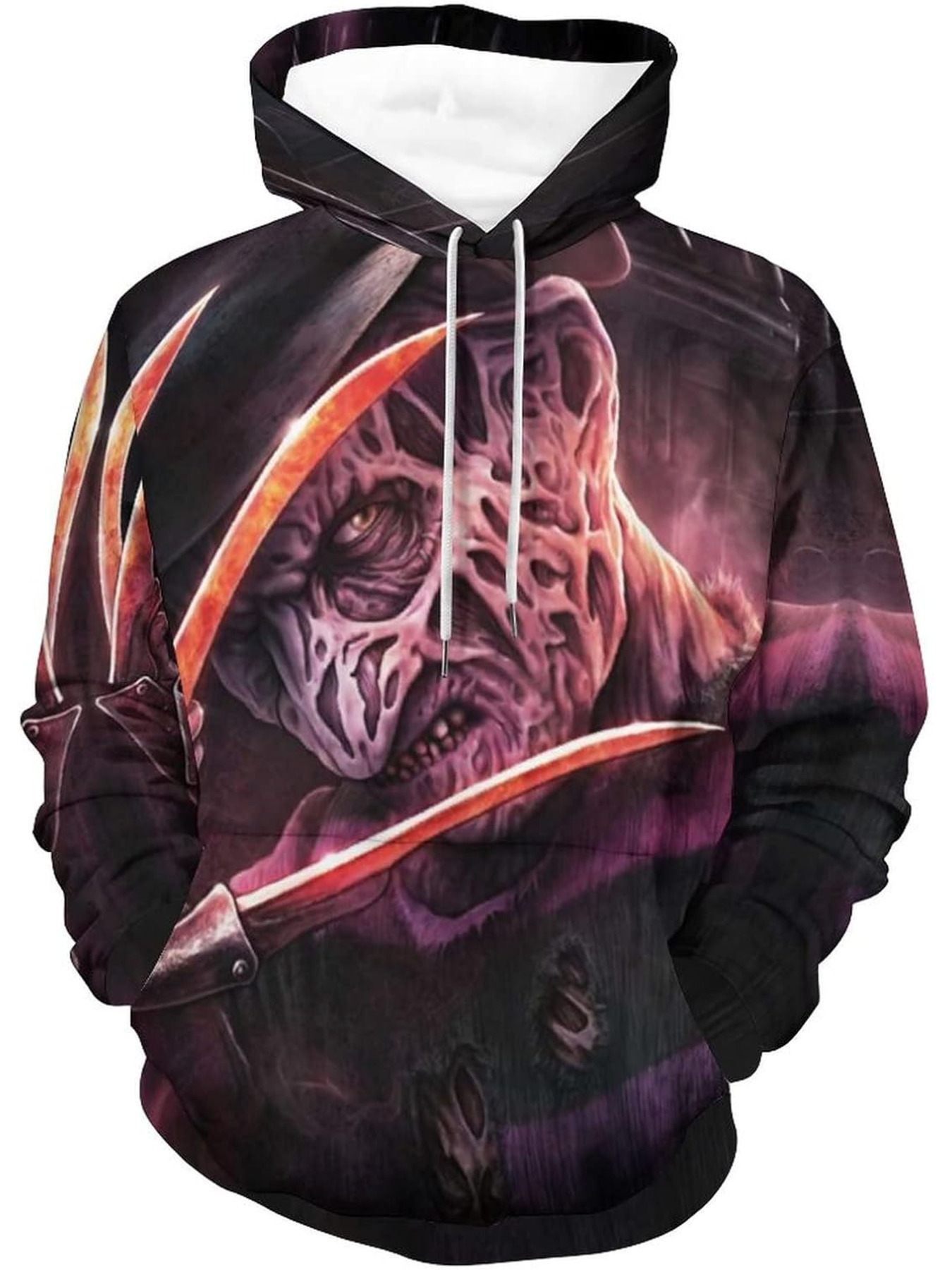 Hoodie for MensFreddy Krueger Unisex 3D Novelty Hoodies Teen Pullover Sweatshirt Casual Tracksuit with Pockets M Graphic