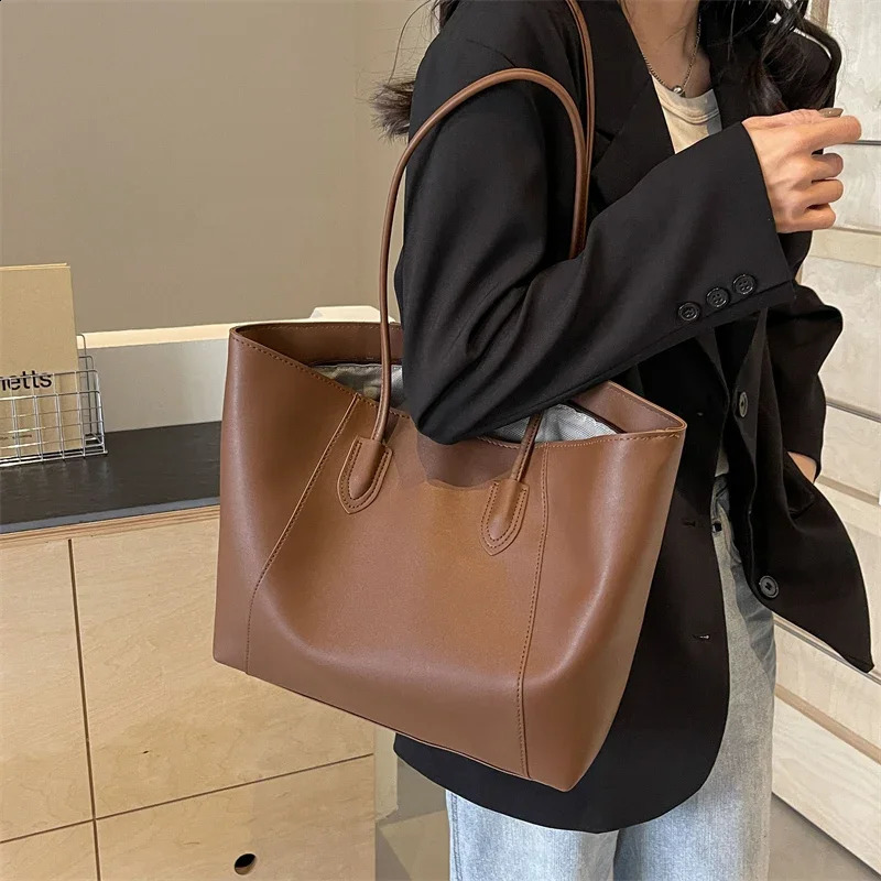 Fashion Zipper Womens Handbag for Sale High Quality Communicating PU Shoulder Bag Sewing Thread Large Capacity 240903