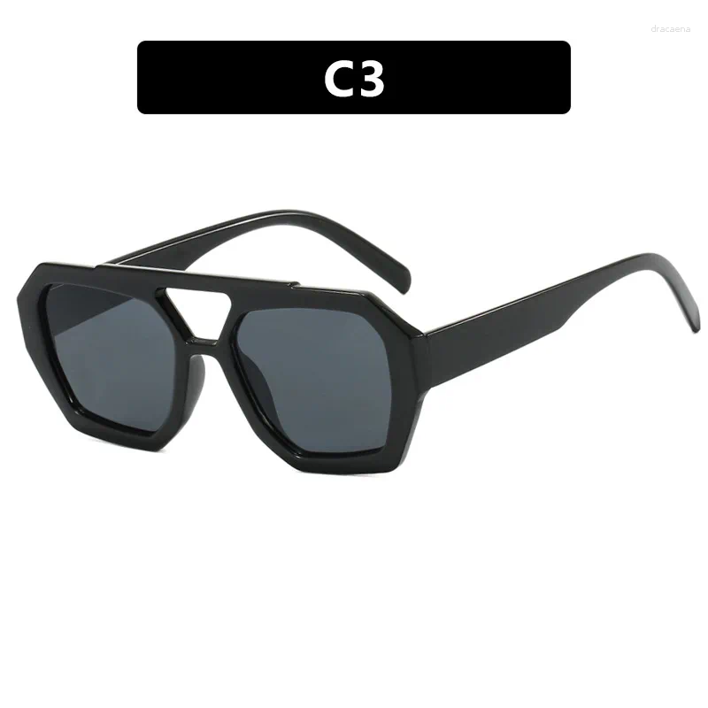 Sunglasses Retro Double Bridges Women's Men Big Frame Leopard Gradient Eyewear Fashion Sun Glasses Shades