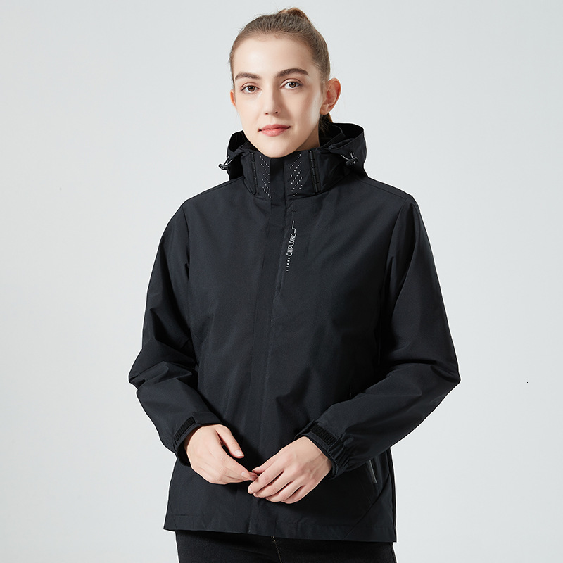 Autumn and winter hooded soft shell waterproof cardigan, assault couple wear-resistant outdoor off-road suit, student school uniform, team uniform