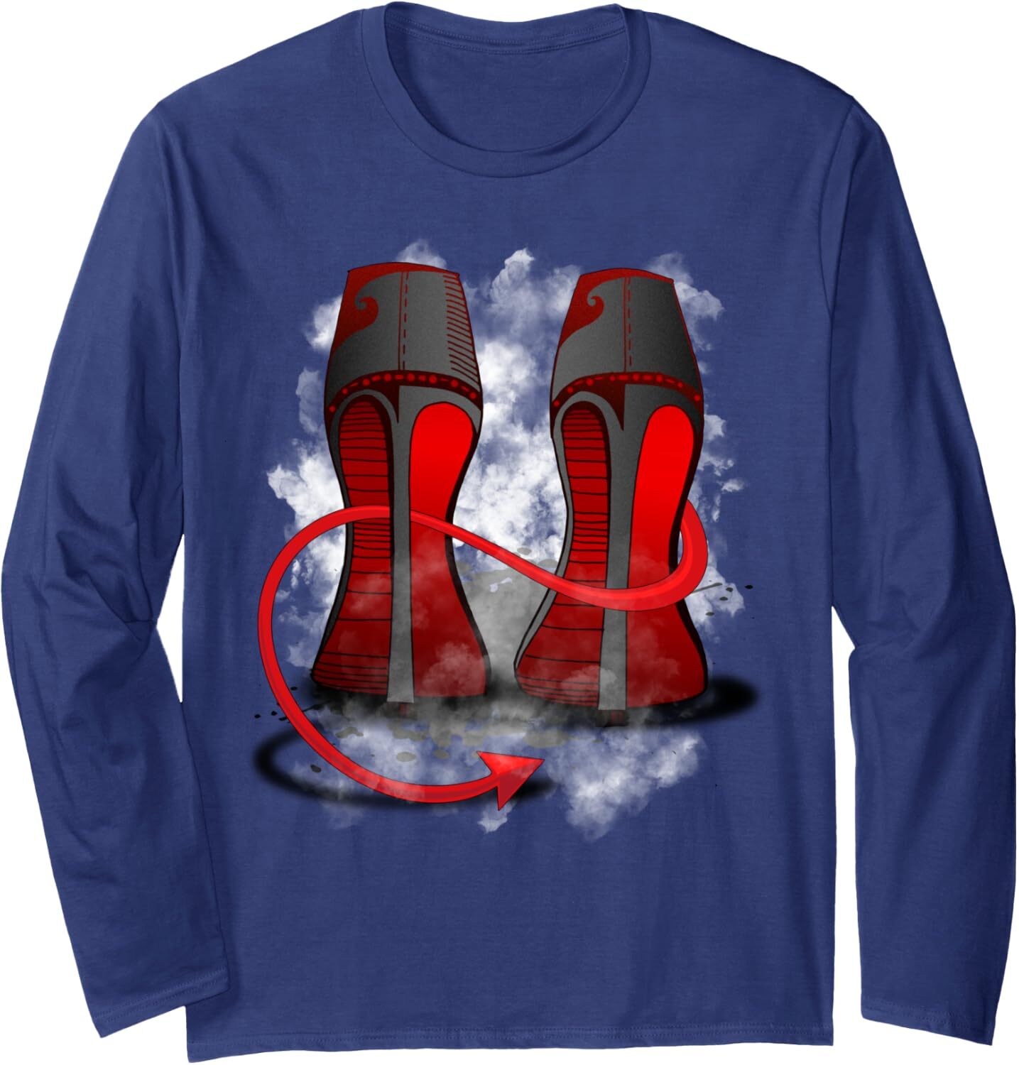 Long Sleeve Shirts For Men Sweatshirt Glamourous Women Red High Heels Funny Gift Tee Streetwear Casual Tops Clothes Free shipping