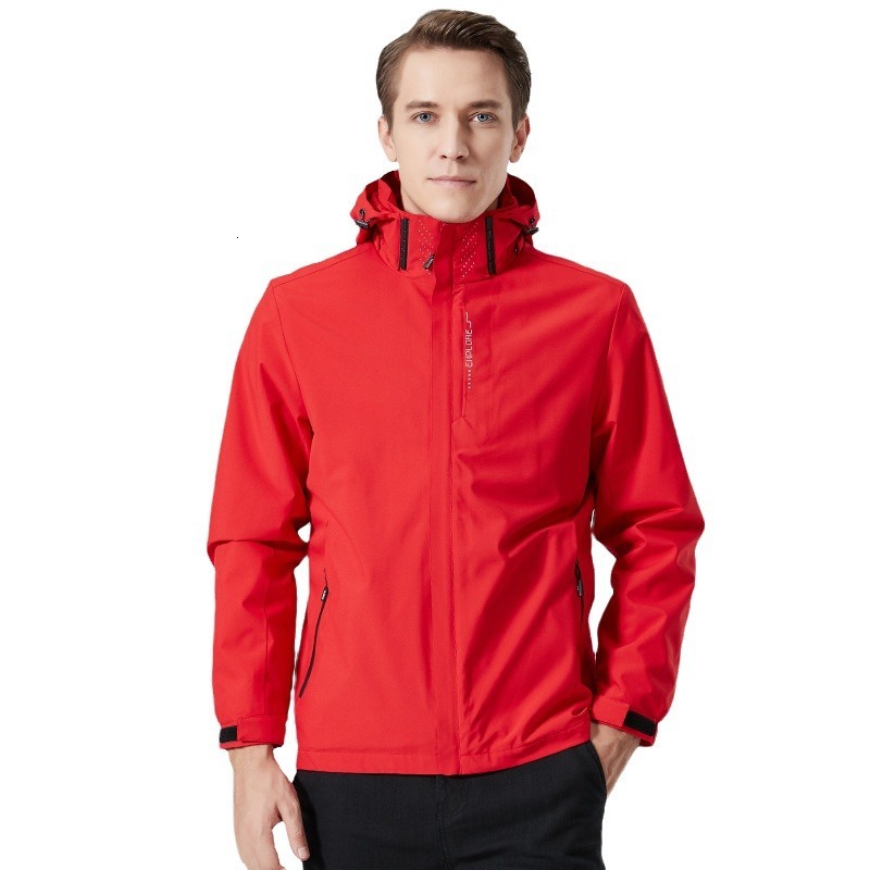 Autumn and winter hooded soft shell waterproof cardigan, assault couple wear-resistant outdoor off-road suit, student school uniform, team uniform