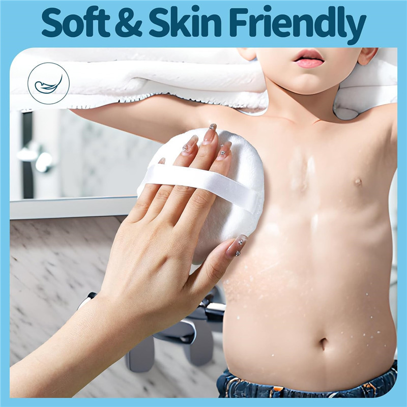 4.13 Inch Powder Puff For Body, Round Large Loose Powder Puffs Ultra Soft Velour Body Puff Borla De Polvo Para El Cuerpo Puderquaste Fur Den Korper